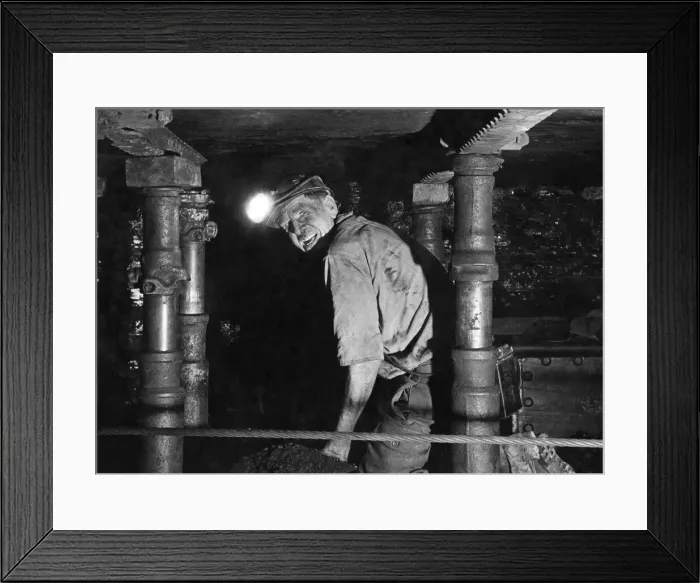 Framed Print : Colleries: Coal Miners. April 1962 P005133 Framed Print : Colleries: Coal Miners. April 1962 P005133