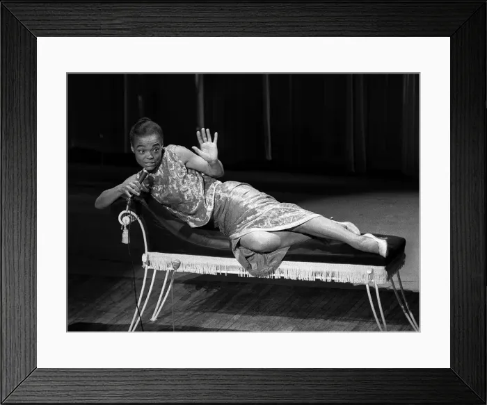 Framed Print : Eartha Kitt with performing on stage during a dress rehearsal of the Royal Variety show Framed Print : Eartha Kitt with performing on stage during a dress rehearsal of the Royal Variety show