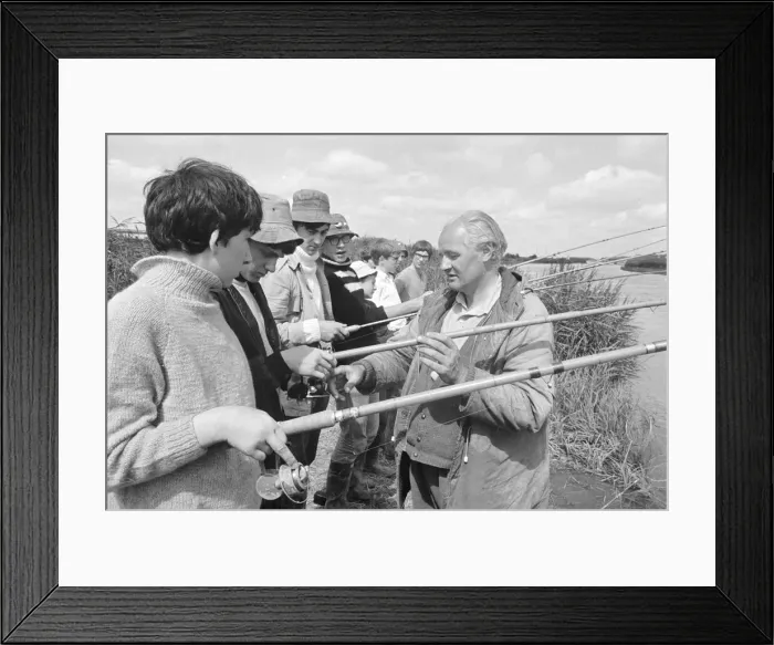 Framed Print : Mr Tom Thomson a civil engineer who lives in Fritton is an expert angler Framed Print : Mr Tom Thomson a civil engineer who lives in Fritton is an expert angler