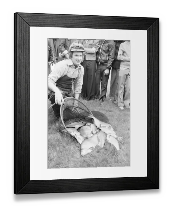Framed Print : One of the competitors in the Ladbrokes Super League Fishing Competition seen here Framed Print : One of the competitors in the Ladbrokes Super League Fishing Competition seen here