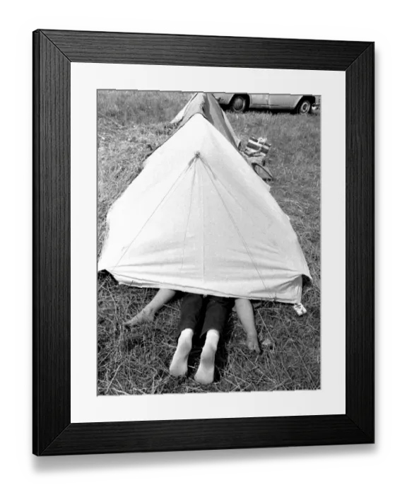 Framed Print : Young couple making love inside their tent at the Isle of Wight Pop Festival 30th Framed Print : Young couple making love inside their tent at the Isle of Wight Pop Festival 30th