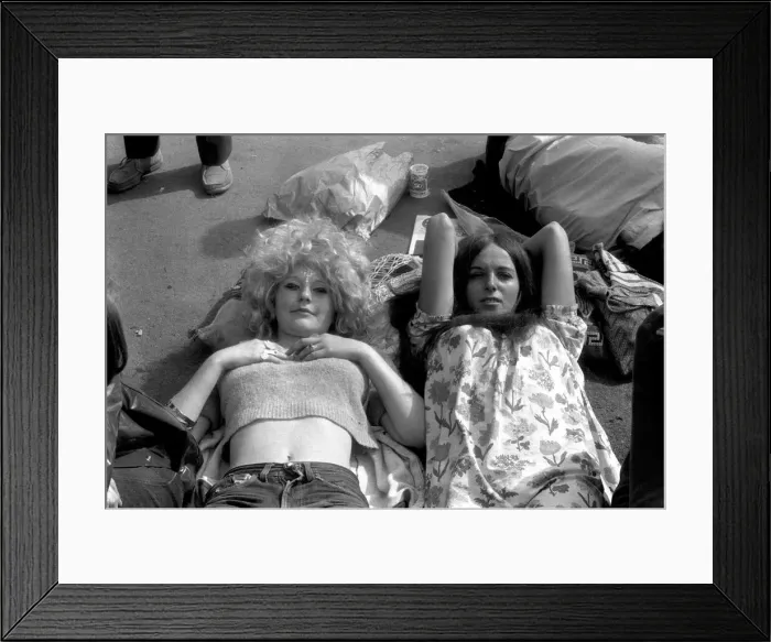 Framed Print : fans at The Rolling Stones concert at Hyde Park. 5th July 1969