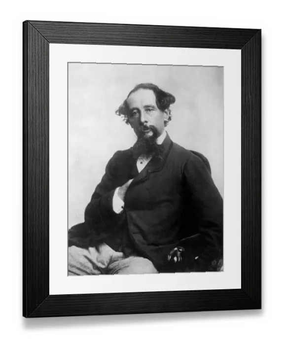 Framed Print : Author Charles Dickens, circa 1860s