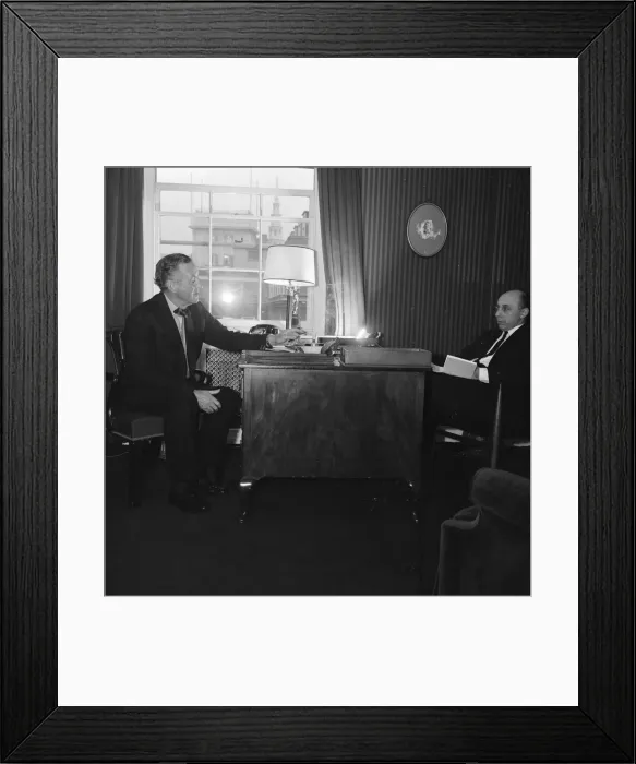 Framed Print : Author Ian Fleming, the creator of James Bond. 8th November 1963. R8821 Framed Print : Author Ian Fleming, the creator of James Bond. 8th November 1963. R8821