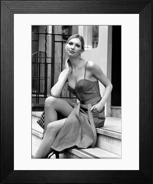 Framed Print : Summer fashions in London. Jean Varon, collection. February 1975 75-00789 Framed Print : Summer fashions in London. Jean Varon, collection. February 1975 75-00789
