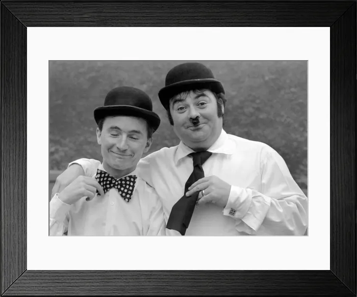 Framed Print : Comedy / Humour: Comedian Little and Large. Laurel and Hardy. February 1975 75-01036-003 Framed Print : Comedy / Humour: Comedian Little and Large. Laurel and Hardy. February 1975 75-01036-003