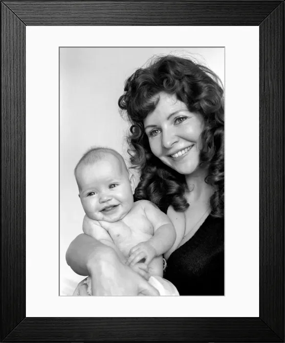 Framed Print : Mother and Child: Miss Brighton 1990'. Will little 3-month-old Tanya follow in