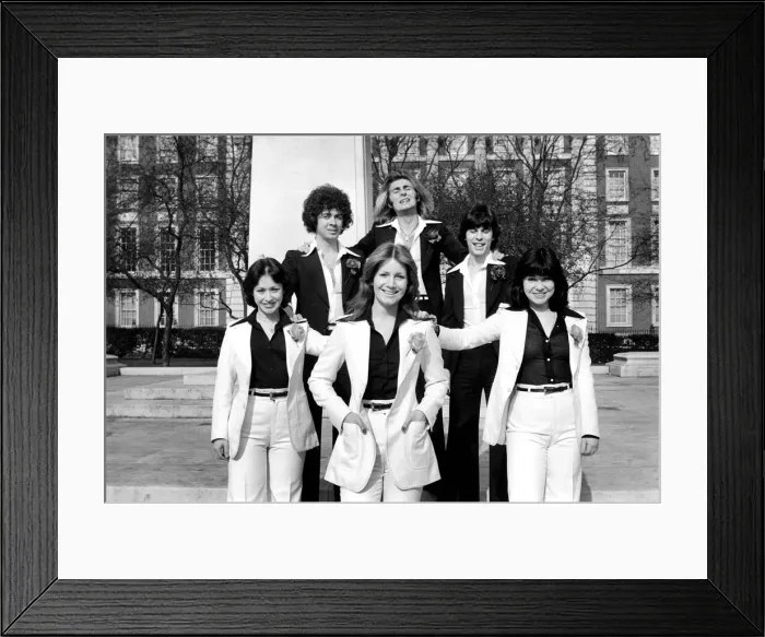 Framed Print : The Guys and Dolls pop group. February 1975 75-01169-002 Framed Print : The Guys and Dolls pop group. February 1975 75-01169-002