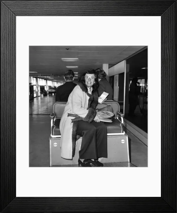 Framed Print : Tennis Star / Player. Billie Jean King. February 1975 75-01137-001 Framed Print : Tennis Star / Player. Billie Jean King. February 1975 75-01137-001