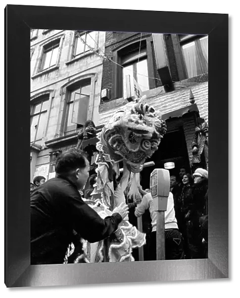 Happy Chinese New Year. Soho, London. February 1975 75-00920-006