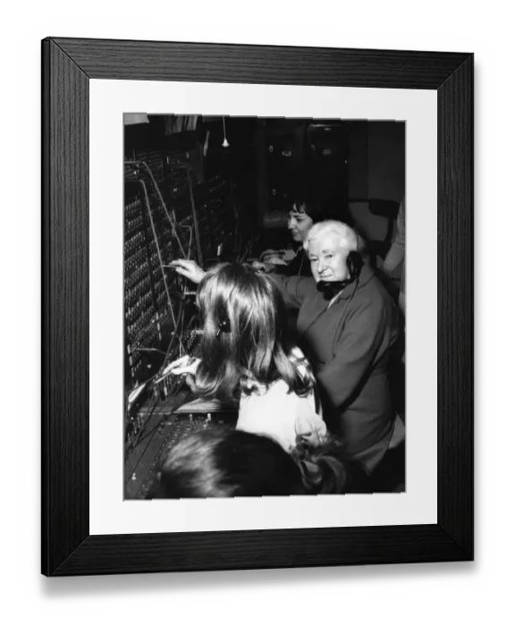 Framed Print : Hello'girl says goodbye at 79: Telephone operator Florrie Smith is saying Framed Print : Hello'girl says goodbye at 79: Telephone operator Florrie Smith is saying