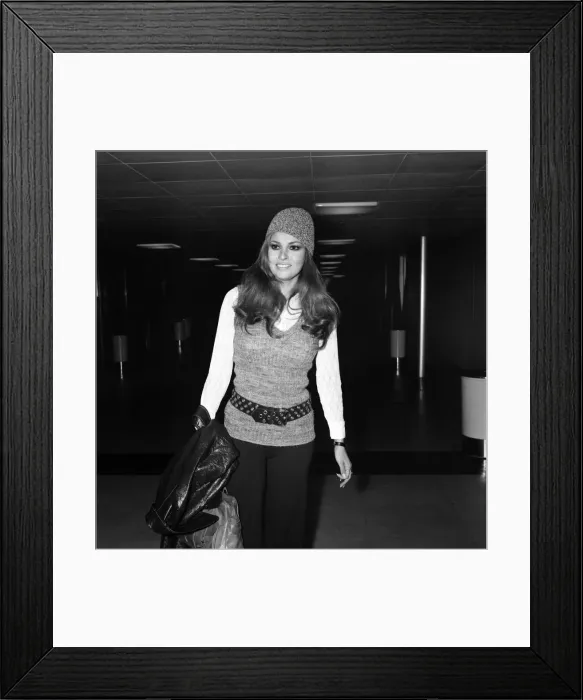 Framed Print : Raquel Welch pictured at Heathrow today. January 1970 70-00008-001 Framed Print : Raquel Welch pictured at Heathrow today. January 1970 70-00008-001