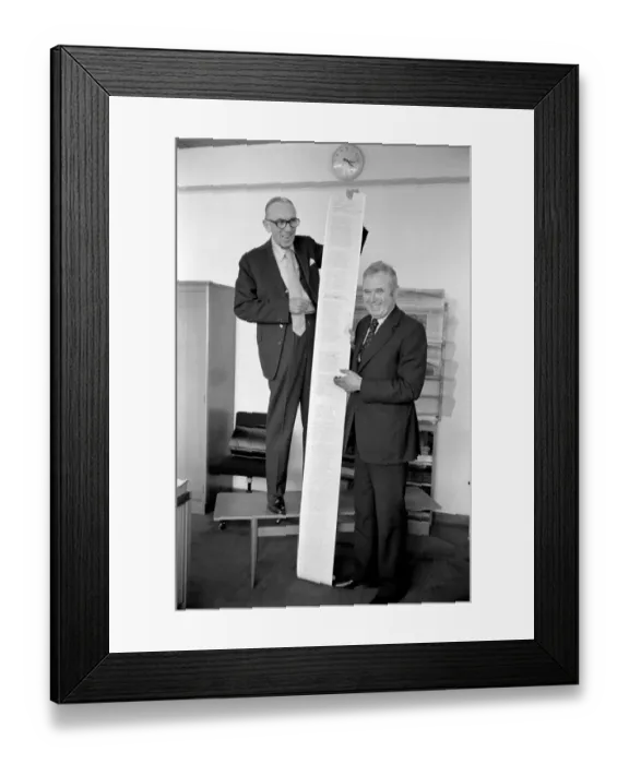 Framed Print : Old Men / Humour: Ken Hord and Fred Wills. February 1975 75-01028 Framed Print : Old Men / Humour: Ken Hord and Fred Wills. February 1975 75-01028