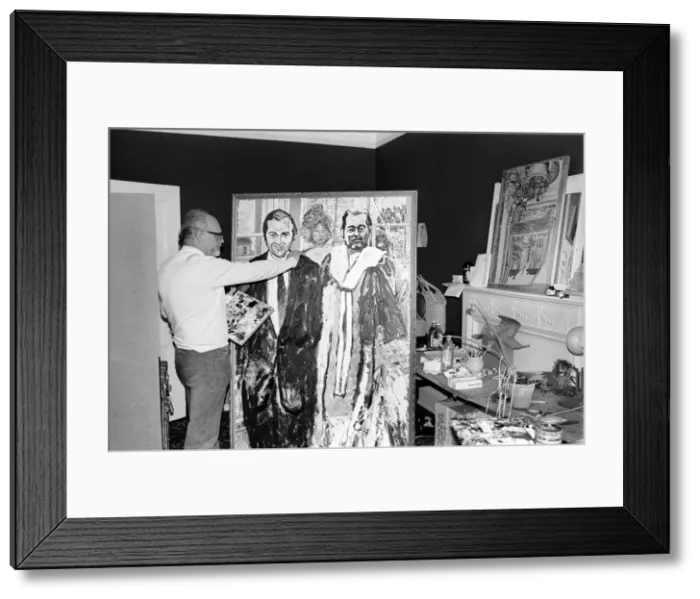 Framed Print : Painting of Lord Lucan. Well known painter and Royal Academician has just completed an Framed Print : Painting of Lord Lucan. Well known painter and Royal Academician has just completed an