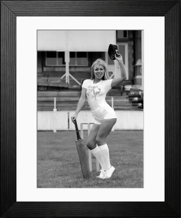 Framed Print : Sport  /  Glamour  /  Cricket  /  Model. Model Susan Shaw as Walt Disney