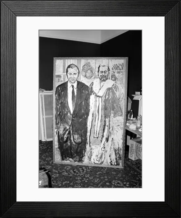 Framed Print : Painting of Lord Lucan. Well known painter and Royal Academician has just completed an Framed Print : Painting of Lord Lucan. Well known painter and Royal Academician has just completed an