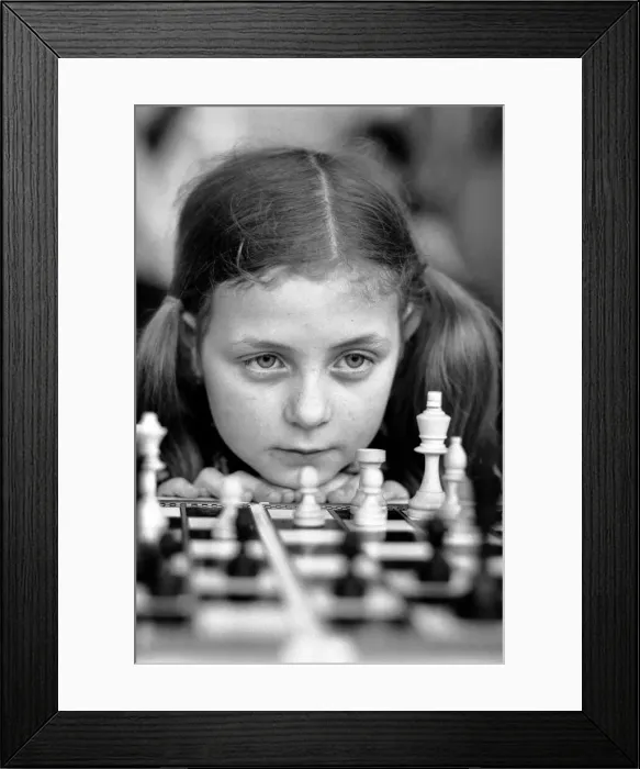 Framed Print : East End Kids Chess Congress: A study of concentration 9-year-old Audrey Loveday of Framed Print : East End Kids Chess Congress: A study of concentration 9-year-old Audrey Loveday of