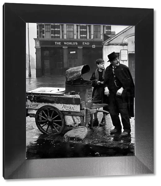 Selling Chestnuts from an Icecream barrow is aged Salve Volpe or English version Mr. Fox
