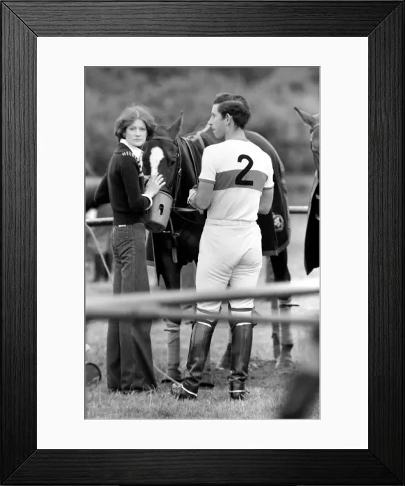 Framed Print : Prince Charles. Polo at Windsor with girlfriend Lady Sarah Spencer Framed Print : Prince Charles. Polo at Windsor with girlfriend Lady Sarah Spencer