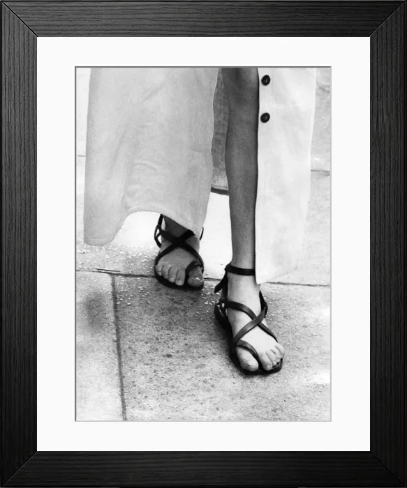 Framed Print : Fashion: Sandals. August 1974 P005352 Framed Print : Fashion: Sandals. August 1974 P005352