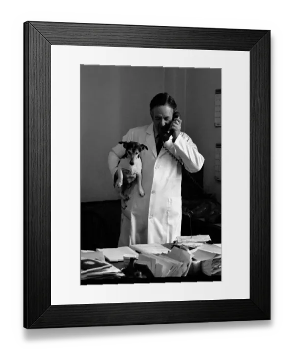 Framed Print : Thirsk Racing Stables: Mr. Arthur J. Herriot Vet at Thirsk Racing Stables