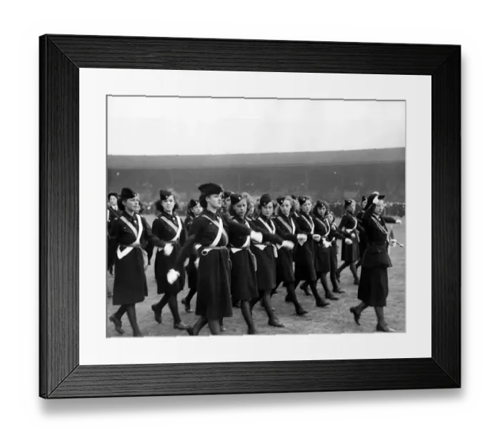Framed Print : C. L. B. and C. G. B. Parade, Belle Vue. Eyes right by a section of the Church Girl