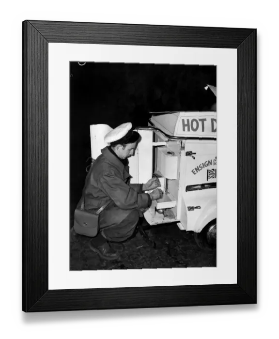 Framed Print : Hot-dog stands on tricycles tour Manchester at night and attend many outdoor events