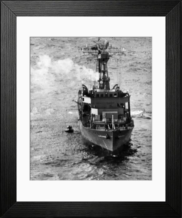 Framed Print : Ship: India. Weather Ship. December 1969 P005364 Framed Print : Ship: India. Weather Ship. December 1969 P005364