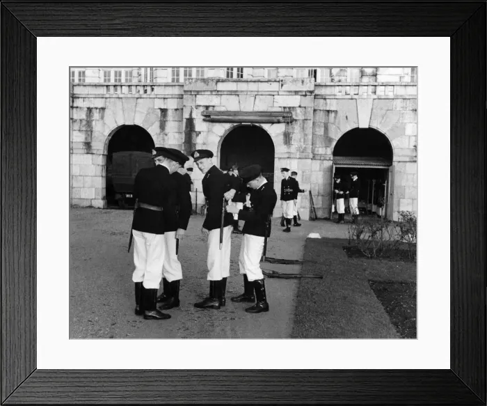 Framed Print : Navy Cadets of Dartmouth. P004701 Framed Print : Navy Cadets of Dartmouth. P004701