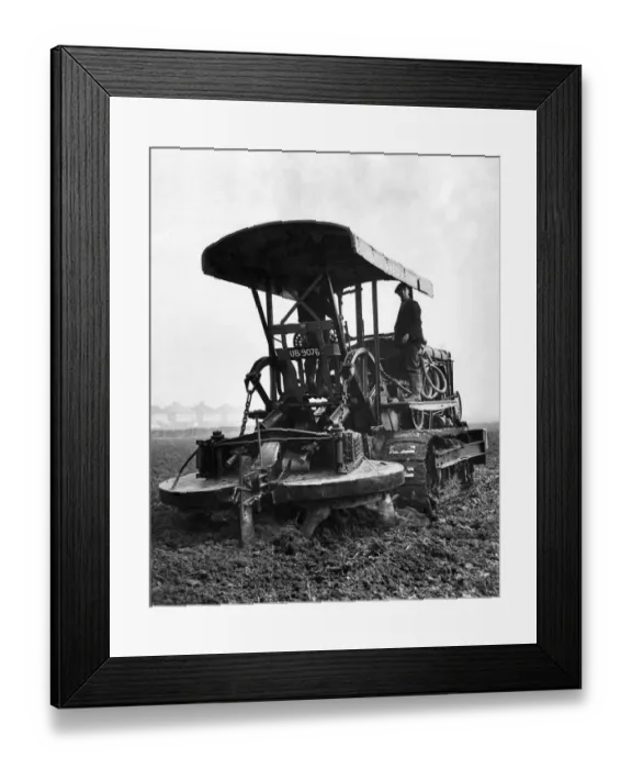 Framed Print : Farming e Misc. Farming machine for preparing scrubland for crops. P004361 Framed Print : Farming e Misc. Farming machine for preparing scrubland for crops. P004361