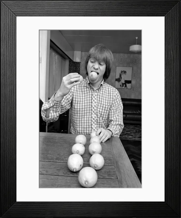 Framed Print : Champion Lemon Eater. Student Paul Natschowny of Hatfield Polytechnic