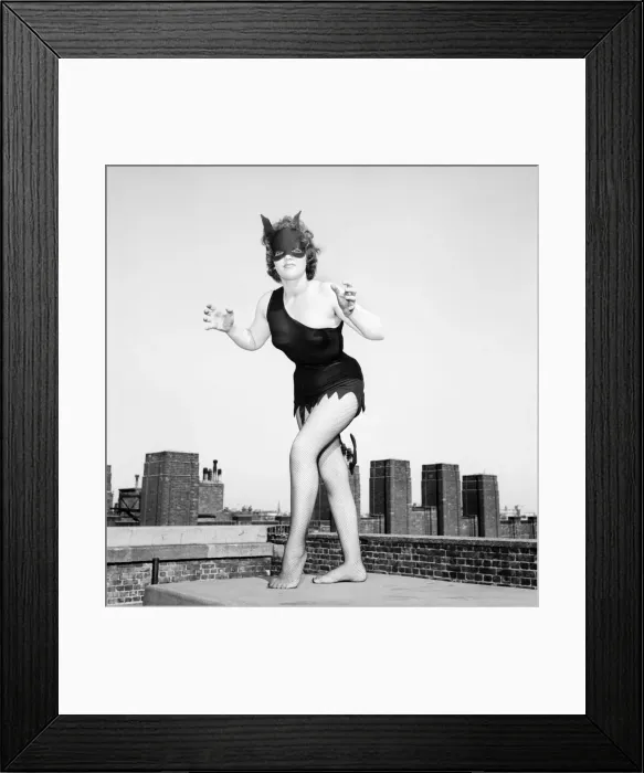 Framed Print : Women dressed as She Devil. Model: Pamela Dennis. May 1957 E270-010 Framed Print : Women dressed as She Devil. Model: Pamela Dennis. May 1957 E270-010