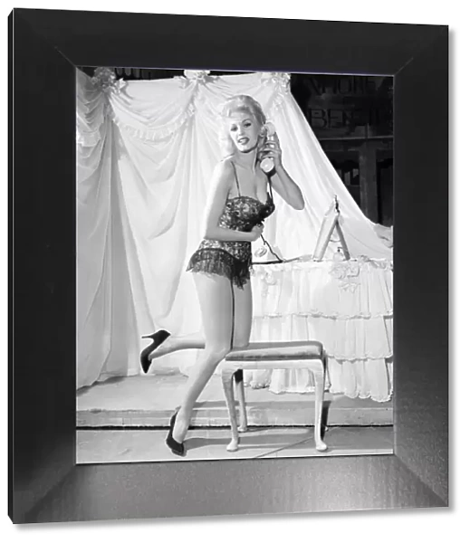 Model Sheila Marsh seen here modelling the latest underwear fashions. 1964