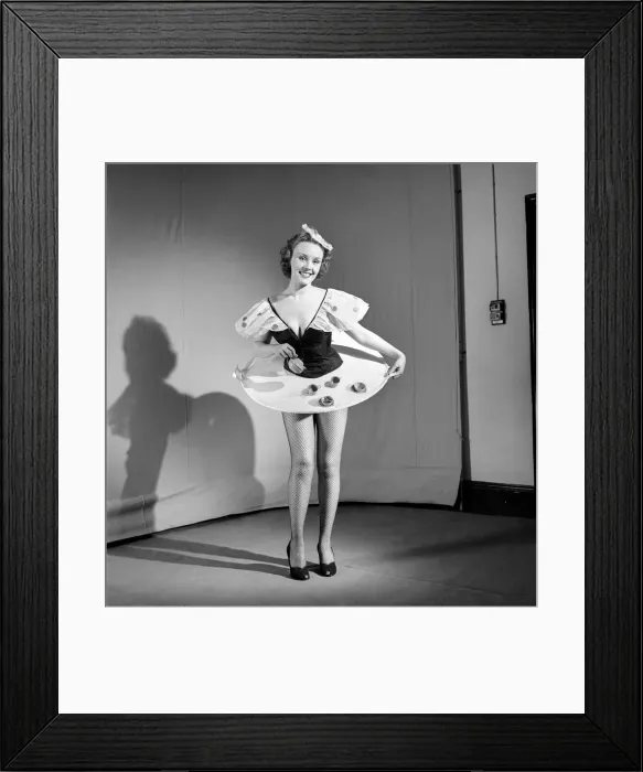 Framed Print : Tea for two: Clothing: Fashion: Skirt: Woman wearing skirt containing tea service Framed Print : Tea for two: Clothing: Fashion: Skirt: Woman wearing skirt containing tea service