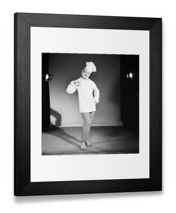 Framed Print : Model dressed as a chef. E250 1959 Framed Print : Model dressed as a chef. E250 1959