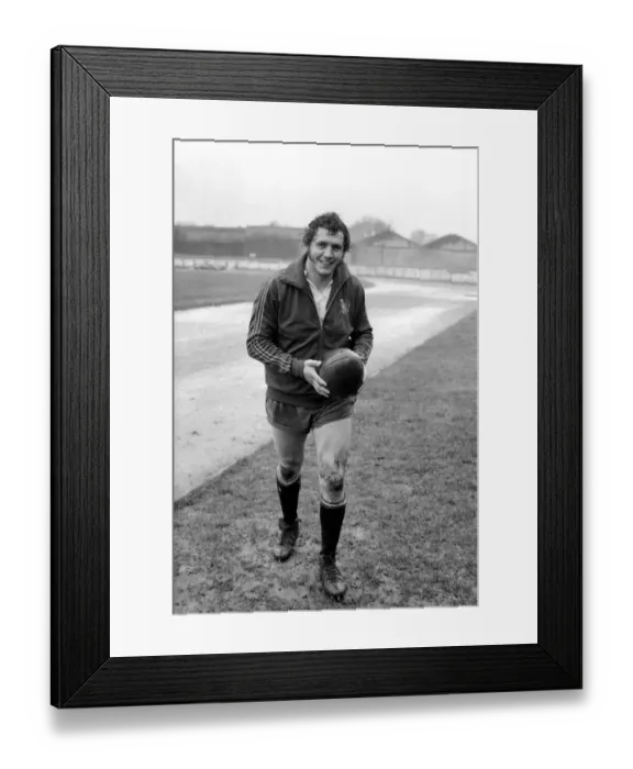 Framed Print : England Rugby team in training at Twickenham. March 1975 75-01426-043 Mike Burton, Prop