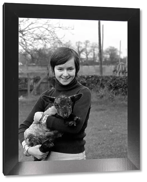 Girl with Lamb  /  Children  /  Animals: Miss Elizabeth Larter. February 1975 75-00916-001
