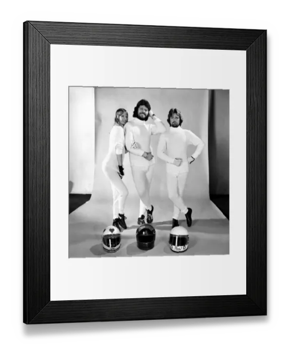 Framed Print : A Fireproof Combination. Noel Edmonds. Dave Lee Travers. Maureen Lynn