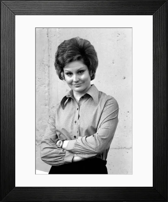 Framed Print : B. B. C - 2 News Reader Angela Rippon. February 1975 75-00878-002 Framed Print : B. B. C - 2 News Reader Angela Rippon. February 1975 75-00878-002