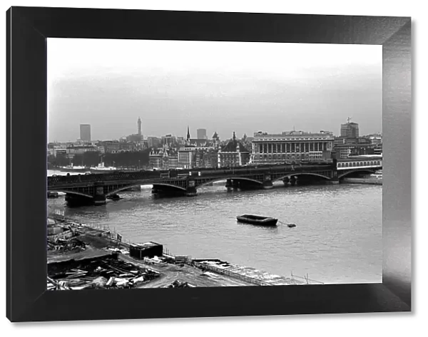 Cityscape: Thames: Panoramic. London Skyline Panorama. February 1977 77-00065-009
