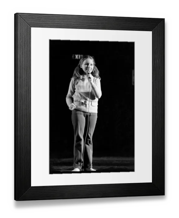 Framed Print : Singer Lena Zavaroni. March 1975 75-01430 Framed Print : Singer Lena Zavaroni. March 1975 75-01430