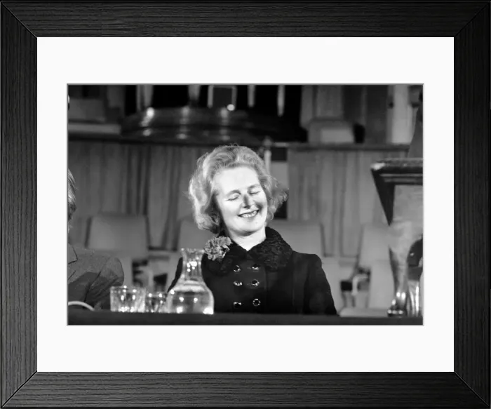 Framed Print : Mrs. Margaret Thatcher Talks to Tradesmen. February 1975 75-00933-004