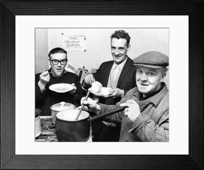 Framed Print : A round the clock soup kitchen for hungry miners is brightening the gloom at Boldon Framed Print : A round the clock soup kitchen for hungry miners is brightening the gloom at Boldon