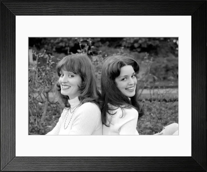 Framed Print : Pretty Sisters. February 1975 75-00755-002