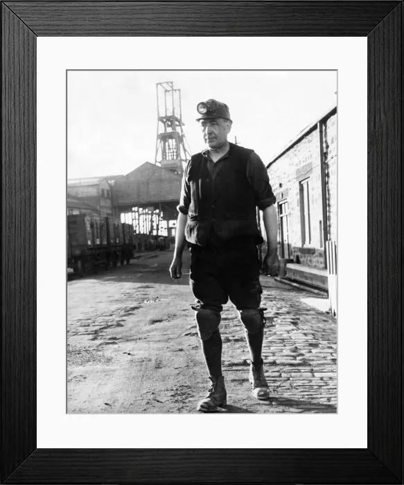 Framed Print : A miner ready to start his shift wearing traditional clothes