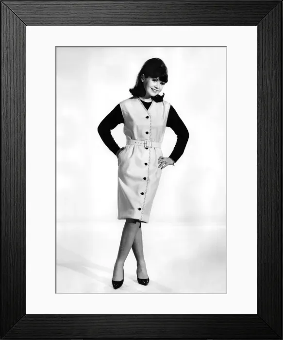 Framed Print : Buttoned suit dress with black jumper underneath. Reveille Fashions: Rosemary Bell Framed Print : Buttoned suit dress with black jumper underneath. Reveille Fashions: Rosemary Bell