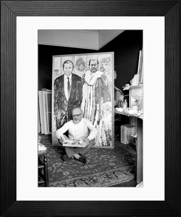 Framed Print : Painting of Lord Lucan. Well known painter and Royal Academician has just completed an Framed Print : Painting of Lord Lucan. Well known painter and Royal Academician has just completed an