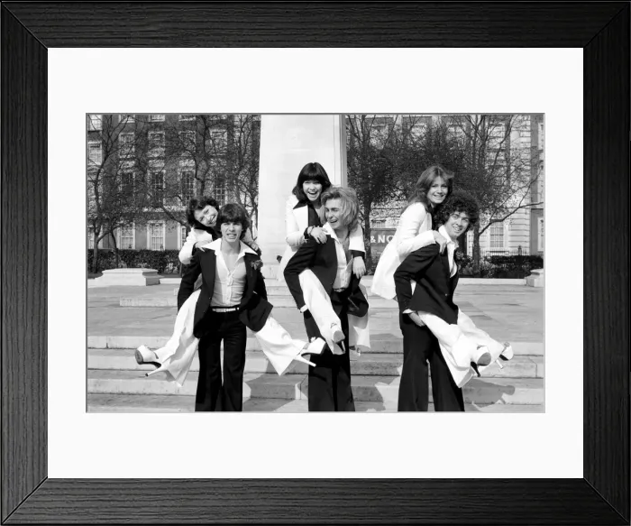 Framed Print : The Guys and Dolls pop group. February 1975 75-01169-003