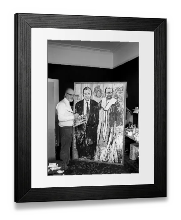 Framed Print : Painting of Lord Lucan. Well known painter and Royal Academician has just completed an Framed Print : Painting of Lord Lucan. Well known painter and Royal Academician has just completed an