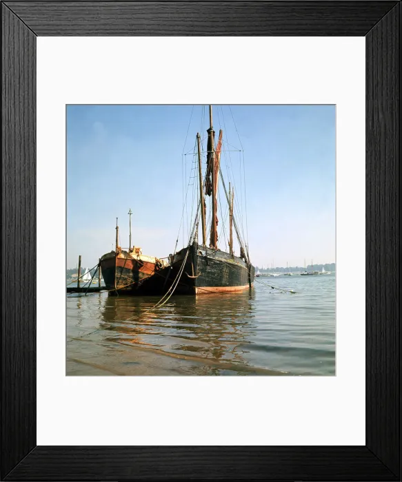 Framed Print : Sailing Barges on the River Thames Ships shipping Barge Boats moored Framed Print : Sailing Barges on the River Thames Ships shipping Barge Boats moored